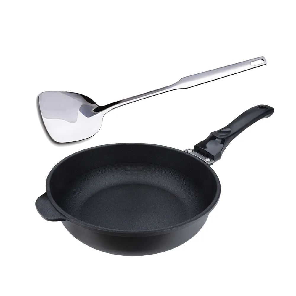 【米雅可】遠紅外線陶瓷不沾深型平底鍋32cm 無蓋 MY-B01P320(贈316不鏽鋼煎匙MY-J100010)