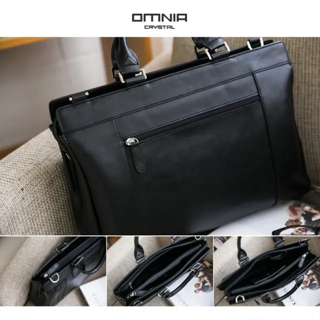 【WHOSE BAG】雙11 韓國 OMNIA GLORIA 義大利真牛皮商務公事包｜可肩背 NO.MB5012(真皮包包 男公