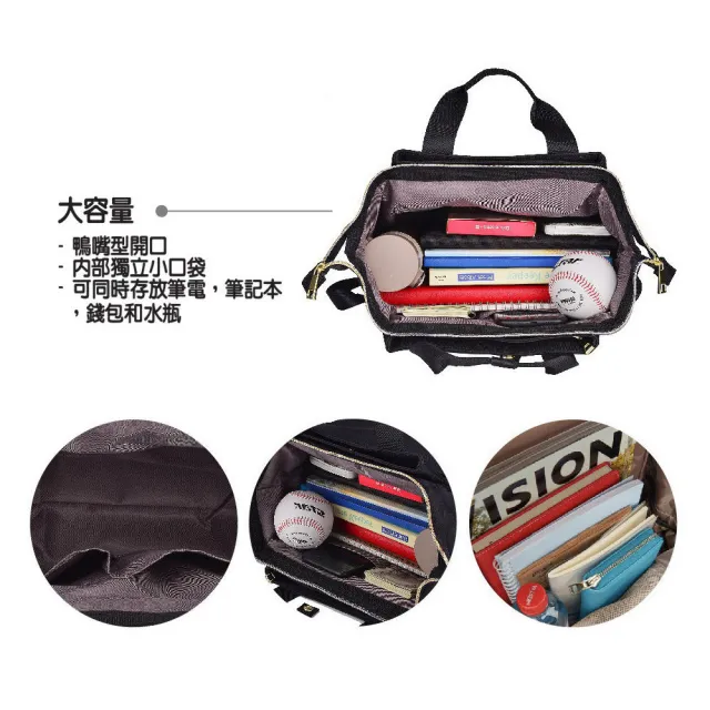 【WHOSE BAG】雙11 女用防潑水雙包組 輕量鴨嘴夾口後背包＋兩用手提斜背托特包(買一送一)