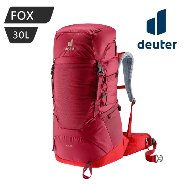 【deuter】FOX 拔熱透氣背包-紅色 3611122(後背、登山、旅遊、攻頂、百岳、郊山、健行、登頂)