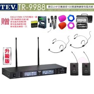 TEV TR-9988 配2頭戴式(數位雙頻道UHF無線麥克風/升級版)