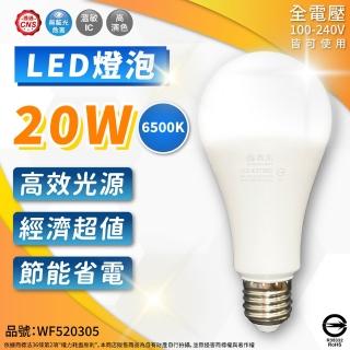 【DanceLight 舞光】10入 免運費 LED 20W 大燈泡 E27 商用燈泡 超高光通量 燈泡 (白光/黃光)