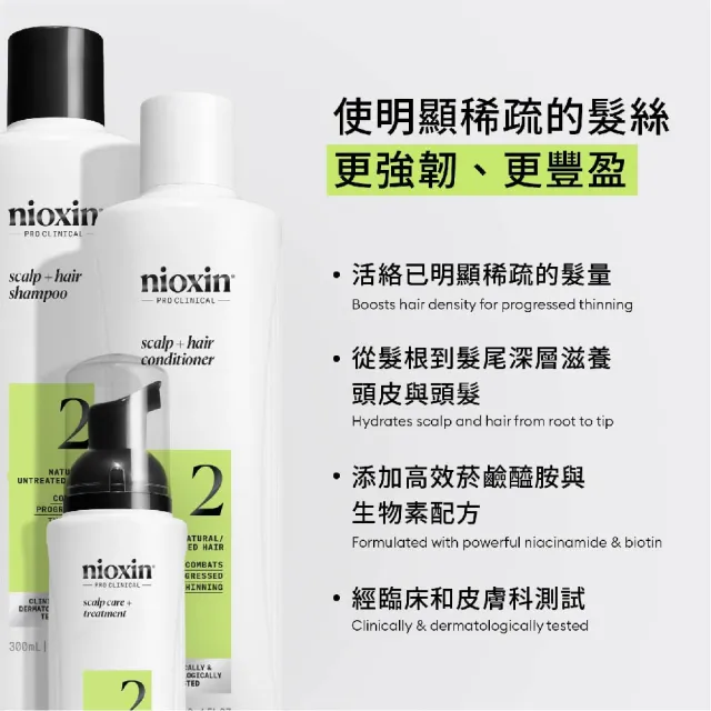 【NIOXIN 耐奧森】官方直營 2號甦活乳300ml(潤髮乳/護髮)