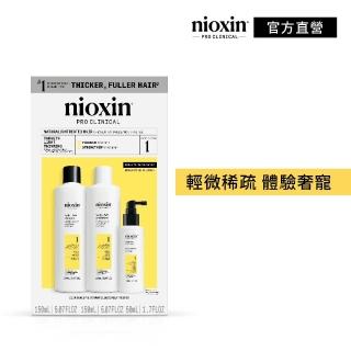 【NIOXIN 耐奧森】官方直營 1號豐髮體驗組(150ml潔髮露+150ml甦活乳+頭皮養護精華50ml)