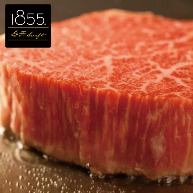 【勝崎生鮮】美國1855黑安格斯熟成霜降牛排-超厚切4片組(300g±10% / 1片)
