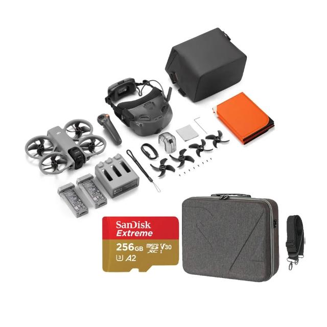 【DJI】AVATA 360體感暢飛套裝(DJI 飛行眼鏡N3)+SanDisk 256G+體感暢飛包 全景空拍機/無人機(聯強國際貨)