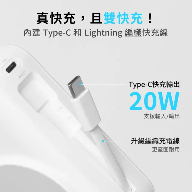 【Photofast】20000mAh AllDay充 磁吸無線行動電源(Magsafe/自帶線/Apple Watch/ALLDAY20000)