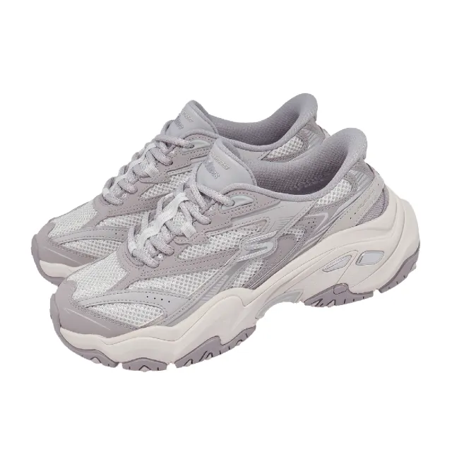 【SKECHERS】休閒鞋 D Lites 6.0 Slip-Ins 女鞋 灰 拼接 老爹鞋 150703GRY