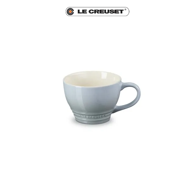 【Le Creuset】瓷器卡布奇諾杯400ml(無花果/海洋之花/迷霧灰 3色選1)