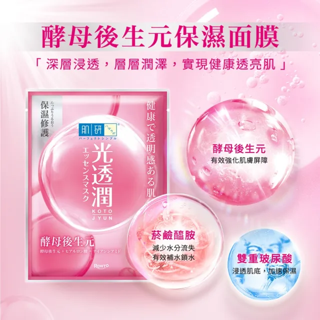 【肌研】官方直營 光透潤酵母後生元面膜 15片(菸鹼醯胺 玻尿酸 補水 修護)