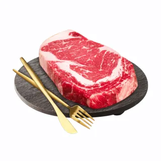 【勝崎生鮮】美國安格斯黑牛頂級肋眼牛排-超厚切2片組(400公克±10% / 1片)