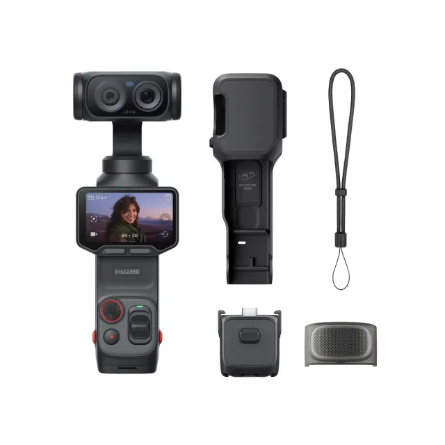 【Insta360】Luna Ultra標準套裝+無憂換2年版 旗艦雙鏡頭雲台相機 星曜黑(先創公司貨)