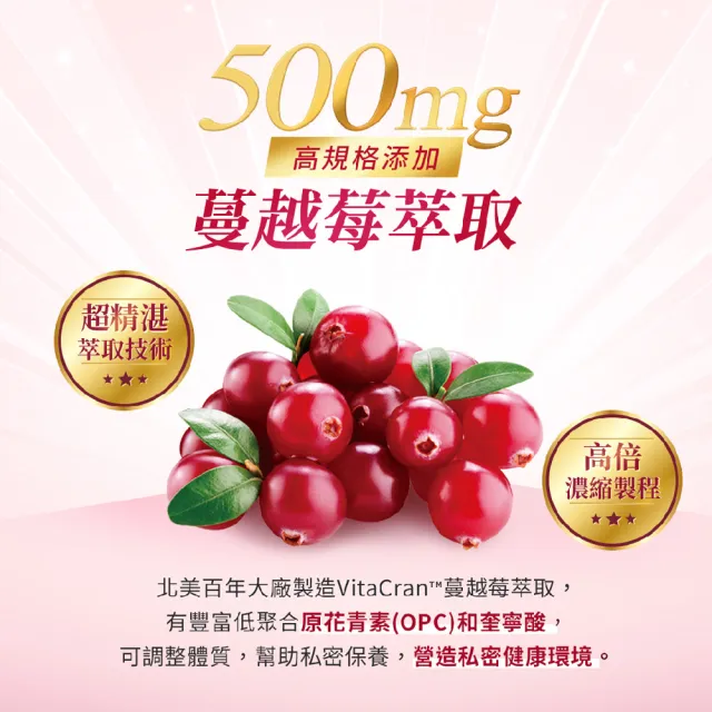 【我的健康日記】舒密護蔓越莓益生菌(30包 私密保養首選 法國洛神花萼萃取)
