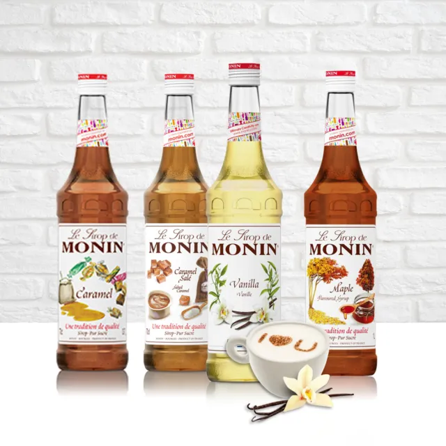 【MONIN】系列風味糖漿700ml(焦糖風味/香草風味/楓糖風味/海鹽焦糖風味　任選)