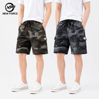 【NEW FORCE】出清品-迷彩百搭工裝多口袋休閒短褲(男短褲/運動短褲/涼感短褲/夏季短褲/休閒短褲)