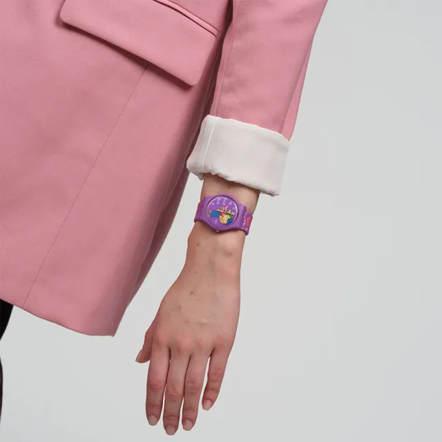 【SWATCH】CLASS ACT 辛普森家庭/經典手錶/男錶/女錶/瑞士製造 SO28Z118(34mm)