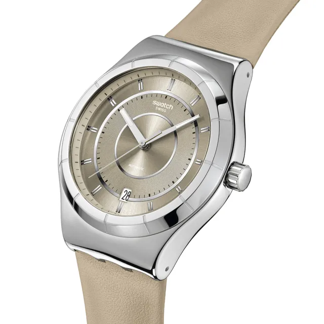 【SWATCH】MOCA DREAM 金屬機械手錶/男錶/女錶/瑞士製造 YIS434(42mm)