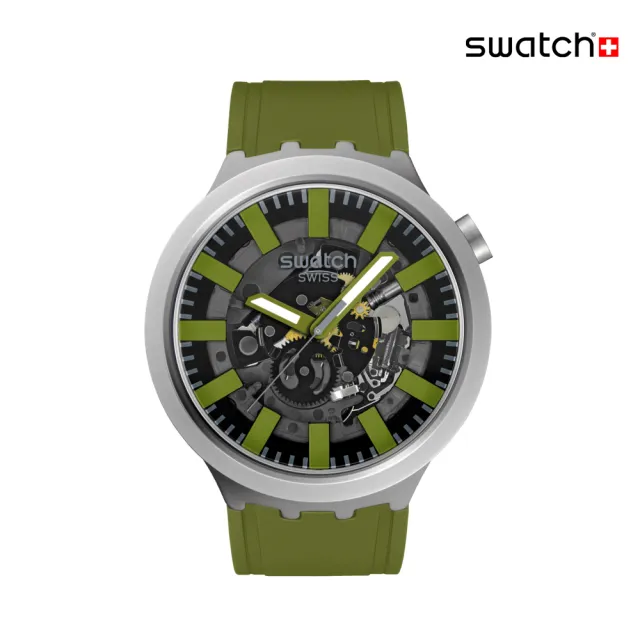 【SWATCH】THRU THE UNDERBRUSH 大錶面金屬手錶/男錶/女錶/瑞士製造 SB07S118(47mm)