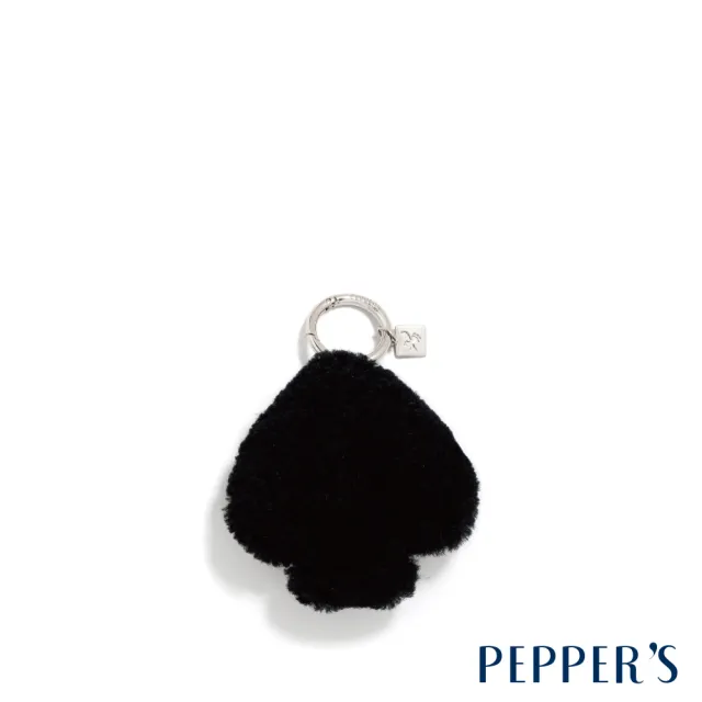 【PEPPER’S】雙11 FLUFFY 黑桃羊羔毛掛飾 - 櫻花粉/簡約黑(掛飾 包包吊飾 配件)