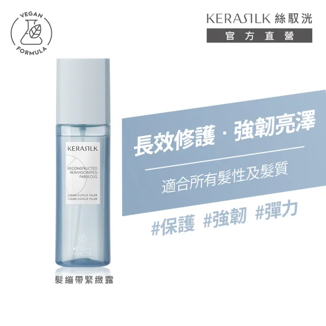 【KERASILK】髮繃帶緊緻露125ml☆絲馭洸特殊個別處方(所有髮質適用/緊緻頭髮表皮層/抗熱免沖/修護髮絲)