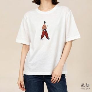 【CHAI YAN 採妍】都市女孩雪花棉短袖上衣(春夏女裝/中大尺碼/專櫃/寬鬆/透氣)