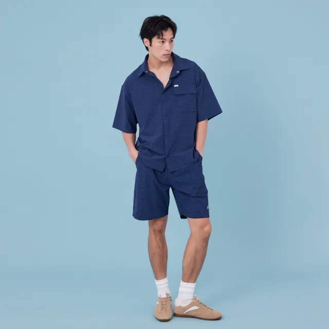 【Lee】男裝 休閒短褲 / 百慕達短褲 工裝短褲 海軍藍 / LB621005179