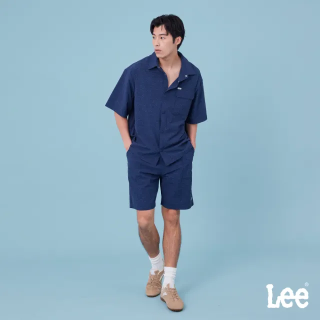 【Lee】男裝 休閒短褲 / 百慕達短褲 工裝短褲 海軍藍 / LB621005179