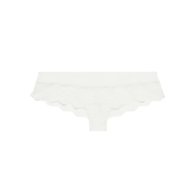 【Simone Perele 西蒙佩兒】平口內褲｜FREESIA 小蒼蘭 義大利頂級蕾絲 法國精品 舒適親膚 象牙白 白色內褲