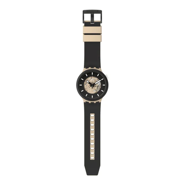 【SWATCH】TIME FOR TAUPE 大錶面手錶/男錶/女錶/瑞士製造 SB03C100(47mm)