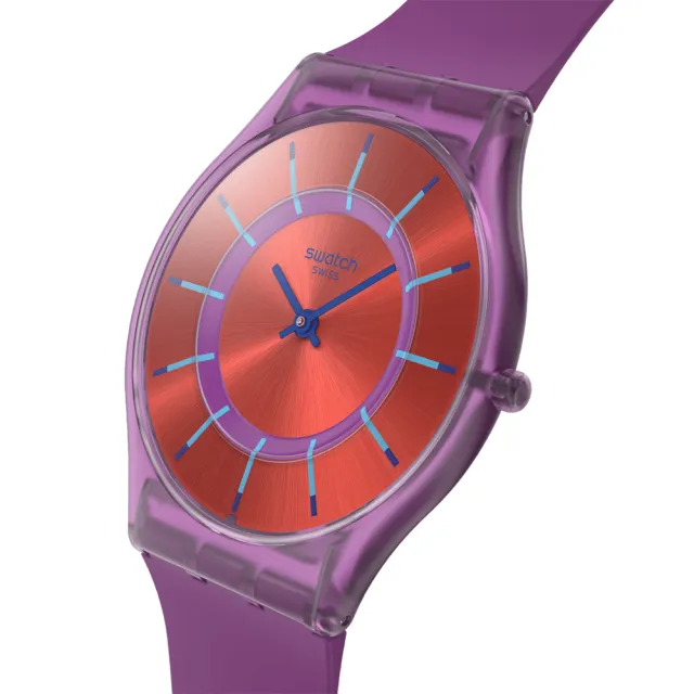 【SWATCH】SWEET STRAWBERRY DREAM 超薄手錶/男錶/女錶/瑞士製造 SS08V108(34mm)