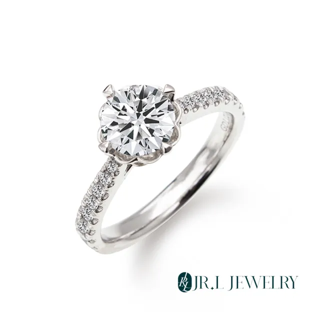 【JR.L JEWELRY】IGI 1克拉 最白D色最完美車工ideal cut 綻放花鑽 鑽石戒指(培育鑽石 鉑金)