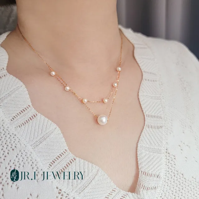 【JR.L JEWELRY】天然珍珠 優雅女王 18K金珍珠項鍊(4-7.2MM)