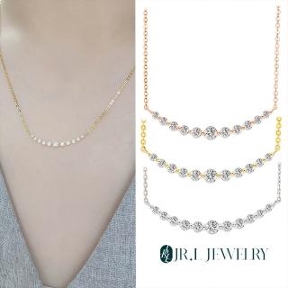 【JR.L JEWELRY】微笑光芒項鍊(40分培育鑽石 18K金)
