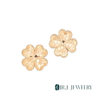 【JR.L JEWELRY】18K玫瑰金 幸運微光K金耳環(18K金耳環)