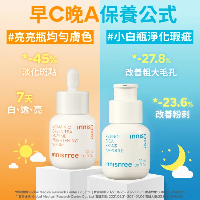 【innisfree】維他命C淨亮精華50ml(豪華加大版/明星美白精華)