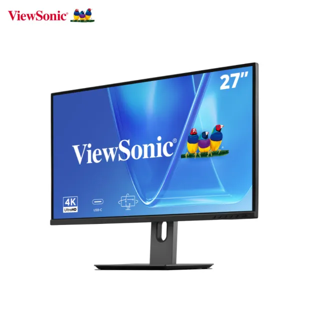 【ViewSonic 優派】VG2719U-4K 27型 IPS 4K人體工學商用螢幕(HDMI/DP/內建喇叭/96W USB-C 供電)