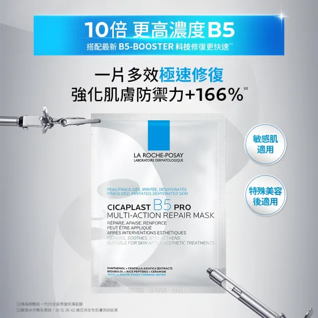 【理膚寶水】獨家上市★全新升級 B5全面修復保濕面膜 5片入_A