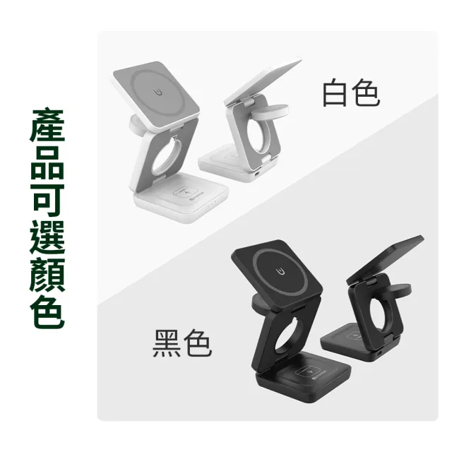 【mimax 米覓】X39 15W 無線折疊磁吸充電器(iPhone/Airpods/Apple Watch 桌上型 充電盤 Magsafe)