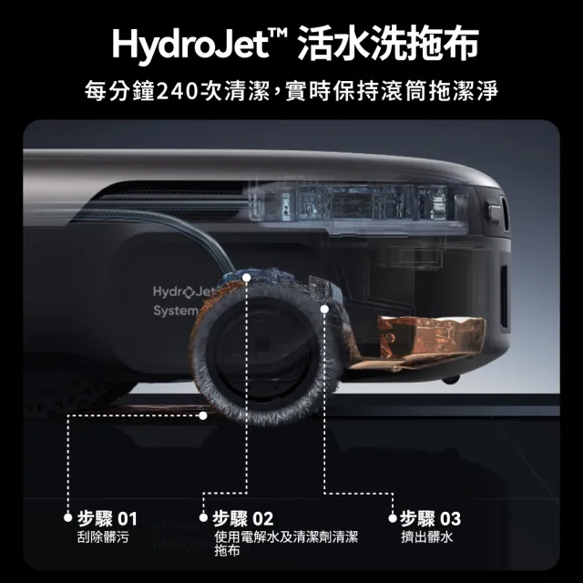 【eufy】eufyOmni S2 12合1自清潔AI滾筒掃拖機器人(自動生成電解水除菌率99.99%/活水洗地)