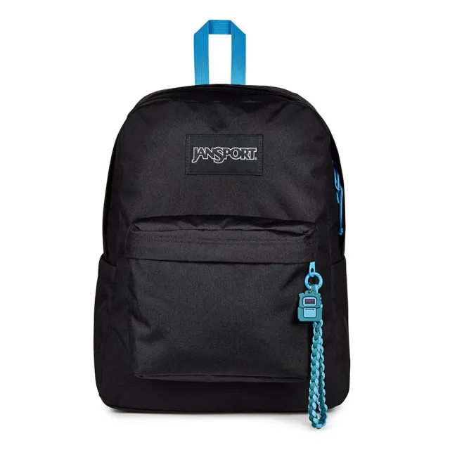 【JANSPORT】Superbreak Plus Charmed 後背包 運動包 休閒包 黑藍(JS0A897WA2O)