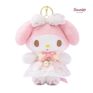 【SANRIO 三麗鷗】精品系列美樂蒂春日午後玩偶吊飾名牌包吊飾小香風鑰匙圈閨蜜女友生日禮物