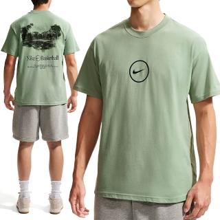 【NIKE 耐吉】As M Nk Tee M90 Oc Loose 男款 綠色 寬鬆 印花 T恤 短袖 II0659-006
