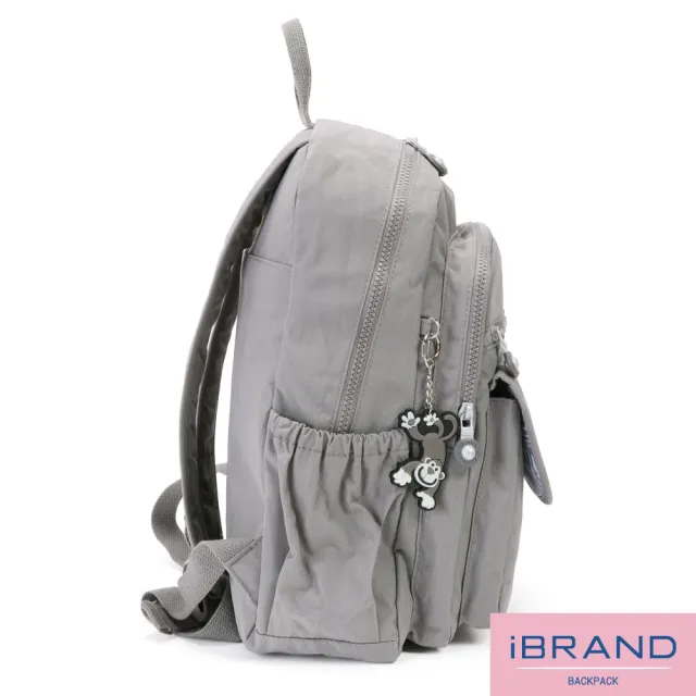 【iBrand】雙11 簡約輕盈尼龍多功能後背包(自信灰)
