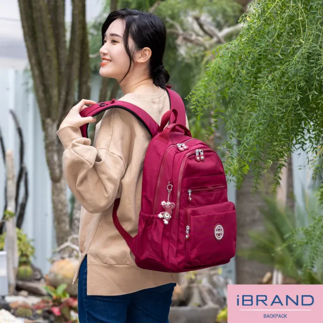 【iBrand】雙11 經典百搭輕盈多口袋後背包(多色任選)