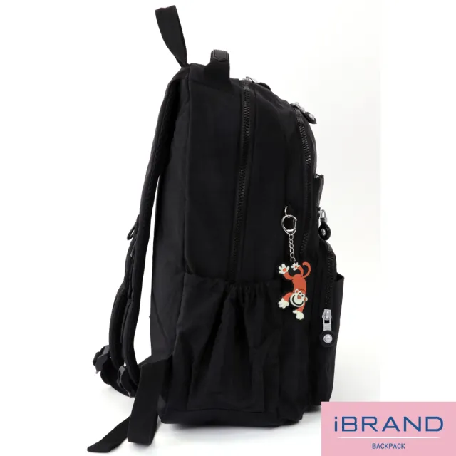 【iBrand】雙11 經典百搭輕盈多口袋後背包(百搭黑)