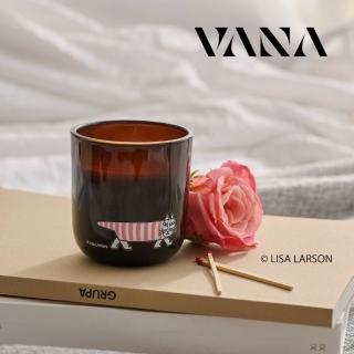 【VANA】Lisa Larson聯名 Mikey Harmony蠟燭250g｜玫瑰花香調｜天然植物蠟｜純素｜居家香氛｜秋季香氛賞