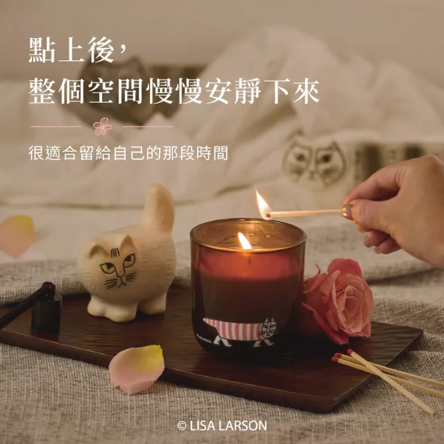 【VANA】Lisa Larson聯名 Mikey Harmony蠟燭250g｜玫瑰花香調｜天然植物蠟｜純素｜居家香氛｜秋季香氛賞