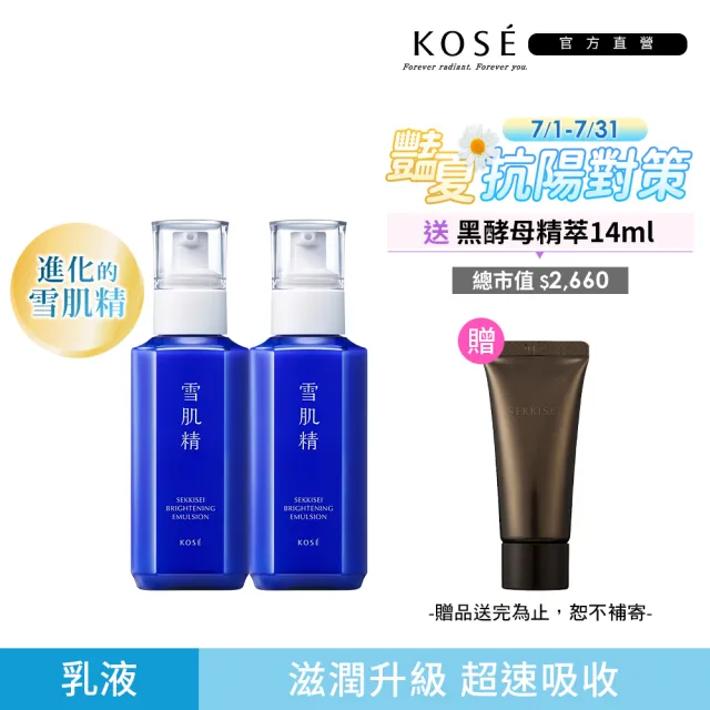 【KOSE 高絲】雪肌精 澄白薏透乳 140mlX2入組
