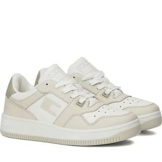 【TOMMY HILFIGER】RETRO BASKET TONAL LOGO 平底鞋 米白色女鞋