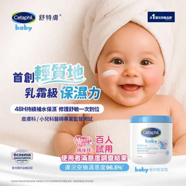 【Cetaphil 舒特膚】官方直營 Baby極效輕凝霜566g